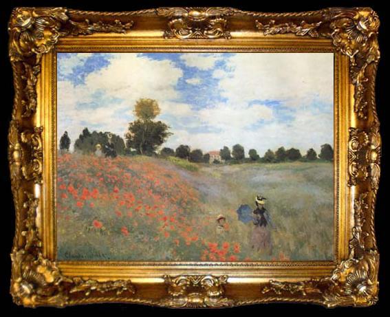 framed  Claude Monet Poppies near Argenteuil (mk06), ta009-2